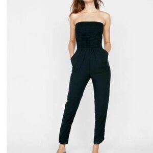 Express Black Strapless Jumpsuit with Sleek Silhouette